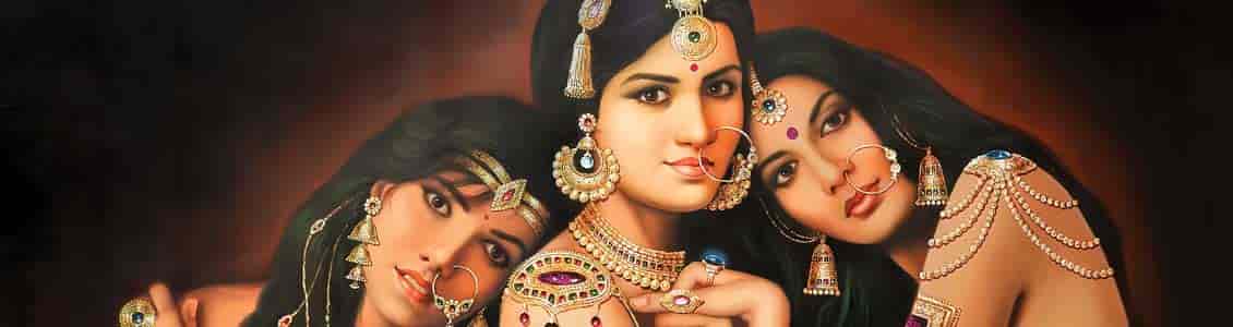 traditional indian woman paintings