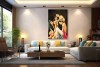 famous indian paintings royal indian lady on Canvas
