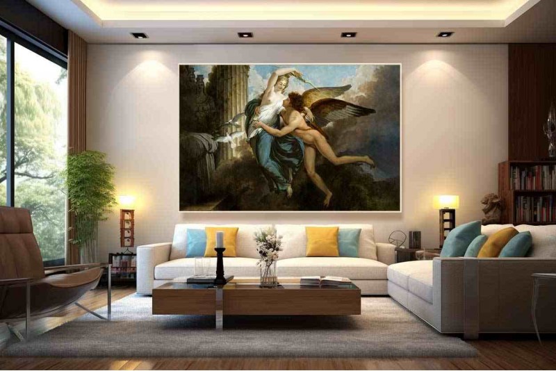 19th century famous painting Cupid and Psyche for bedroom