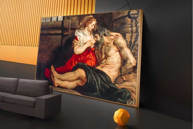 Cimon and Pero Roman Charity Painting on Canvas