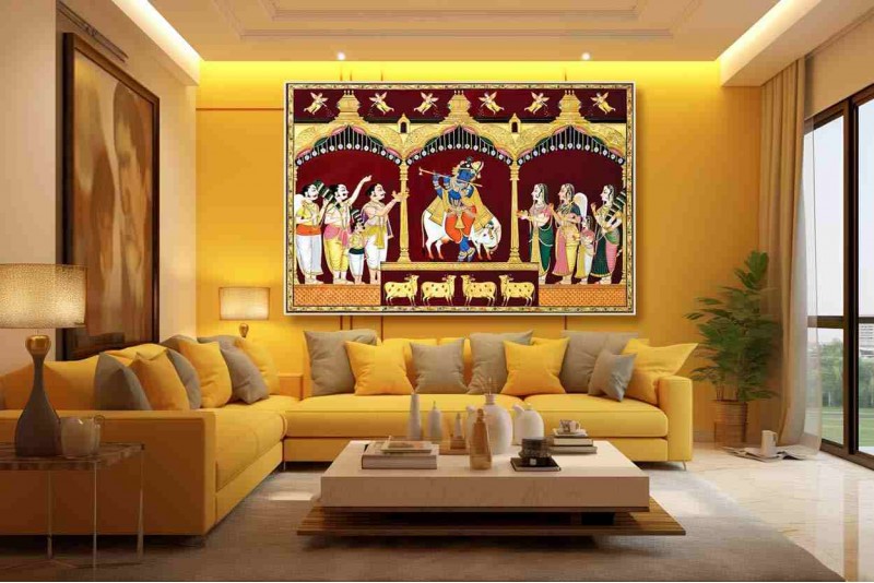 Indian Art Painting Sri Krishna Picchwai Paintings