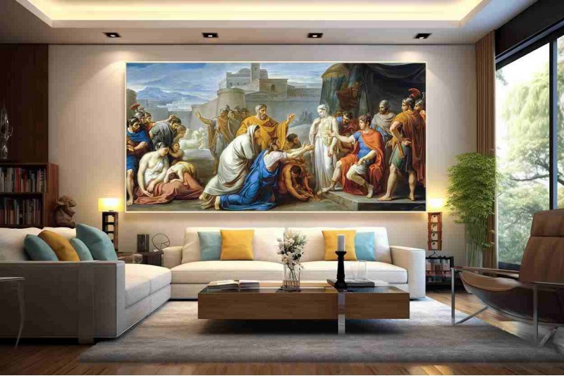 Vincenzo Camuccini Scipio's moderation painting for living room