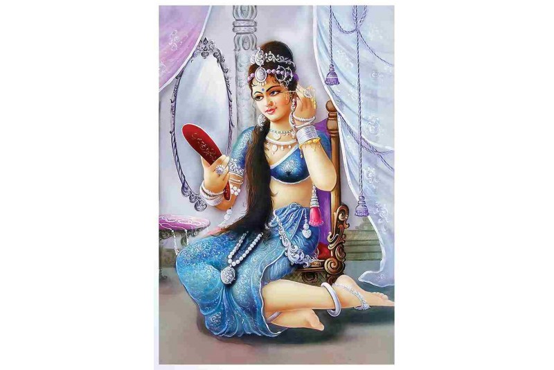 traditional indian rajasthani women painting