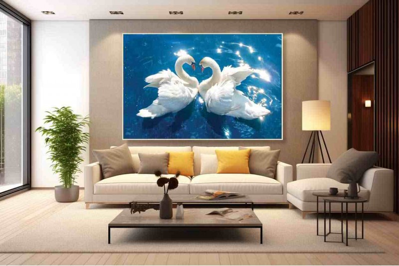 two swan painting vastu for bedroom c