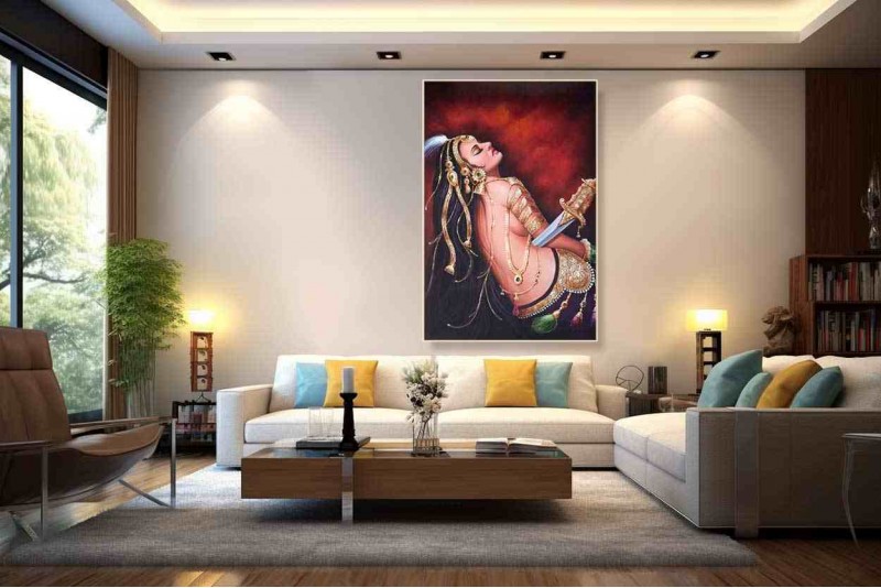 The Warrior's Lover In The Throes Of Passion on canvas
