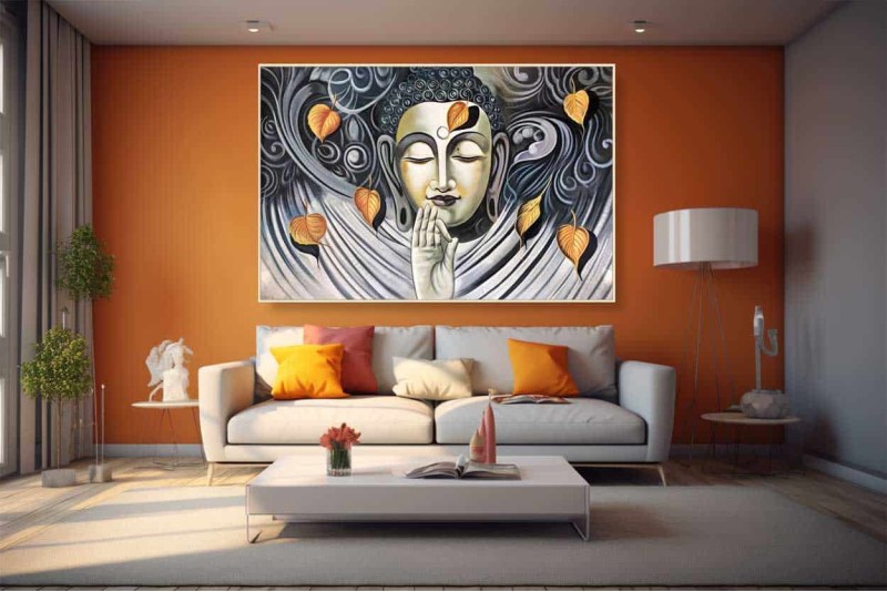 008 Beautiful Buddha Painting on canvas home vastu S