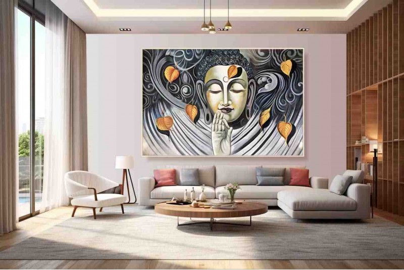 008 Beautiful Buddha Painting on canvas home vastu S