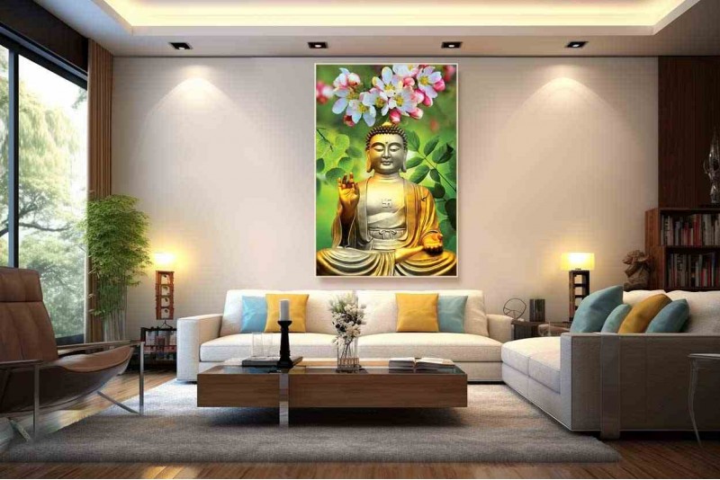 Beautiful Thai spa buddha painting wall canvas 