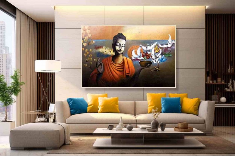 Gautam buddha Painting For Living Room | best of 21L