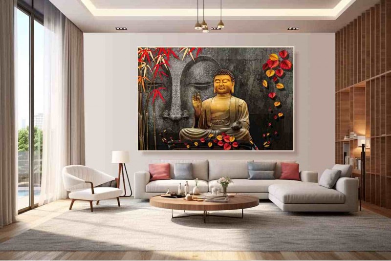 buddha wall painting for living room buddha art painting