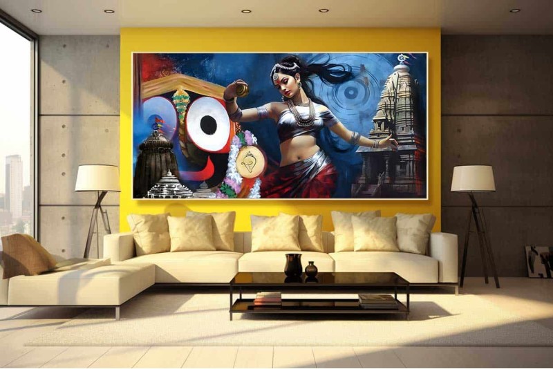 Odissi Dance with lord jagannath canvas painting