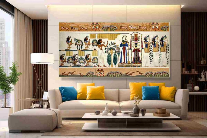 009 Ancient Egyptian Paintings Ancient Egyptian Art canvas M