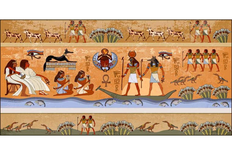 010 Ancient Egyptian Paintings Ancient Egyptian Art canvas M