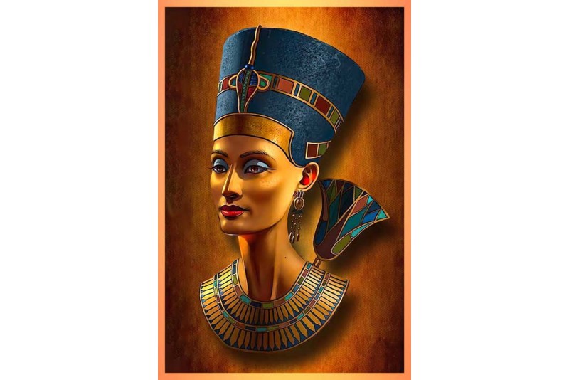 002 Egyptian Queen Nefertiti home decor Egyptian Painting L