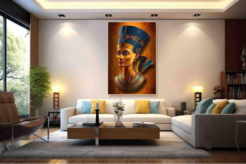 Egyptian Queen Nefertiti home decor Egyptian Painting