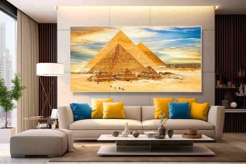 great egyptian giza pyramid wall canvas for bedroom