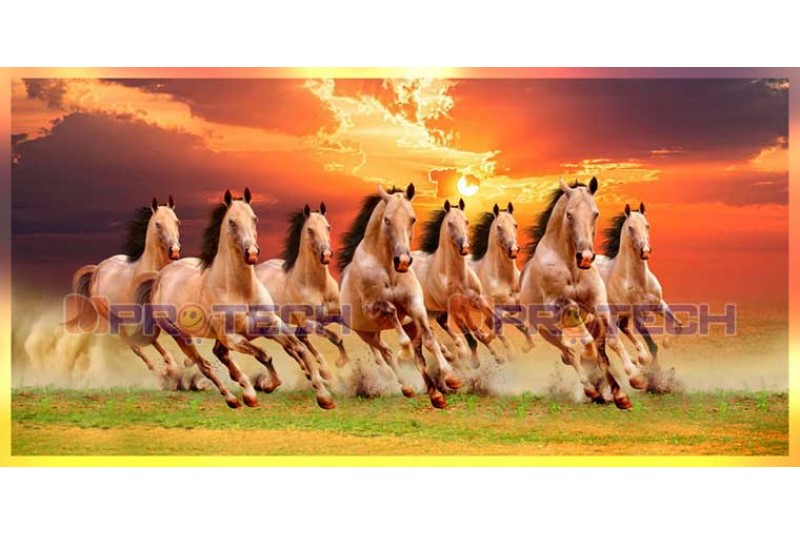 feng shui eight horse vastu painting wall canvas big size canvas M