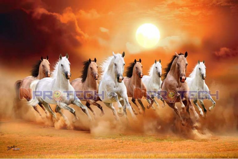 Feng Shui 8 Running Horses Painting best vastu 8 horse