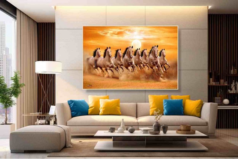feng shui eight Running Horses Painting | best vastu 8 horse