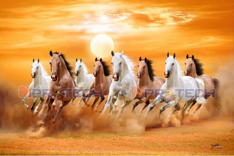 Eight Running Horses Painting | best vastu feng shui 8 horse L