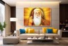 Guru Nanak dev ji painting on canvas for living room big 006