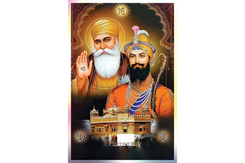 Guru Nanak | Guru Gobind Singh ji painting big size 008L