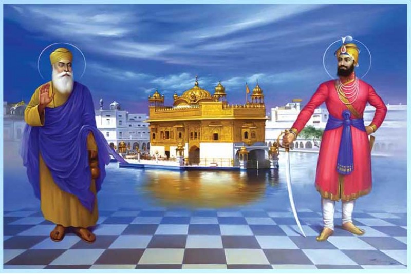 Guru Nanak | Guru Gobind Singh ji painting big size 010L