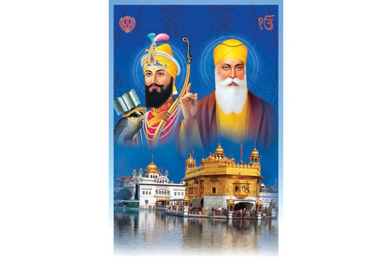 Guru Nanak | Guru Gobind Singh ji painting big size 014
