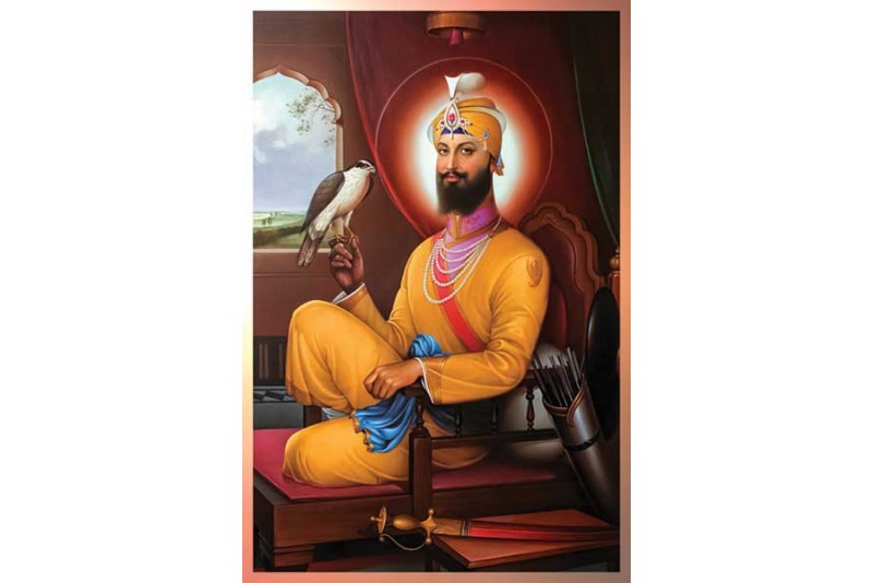 Guru Gobind Singh Ji Painting Canvas for living room big 020