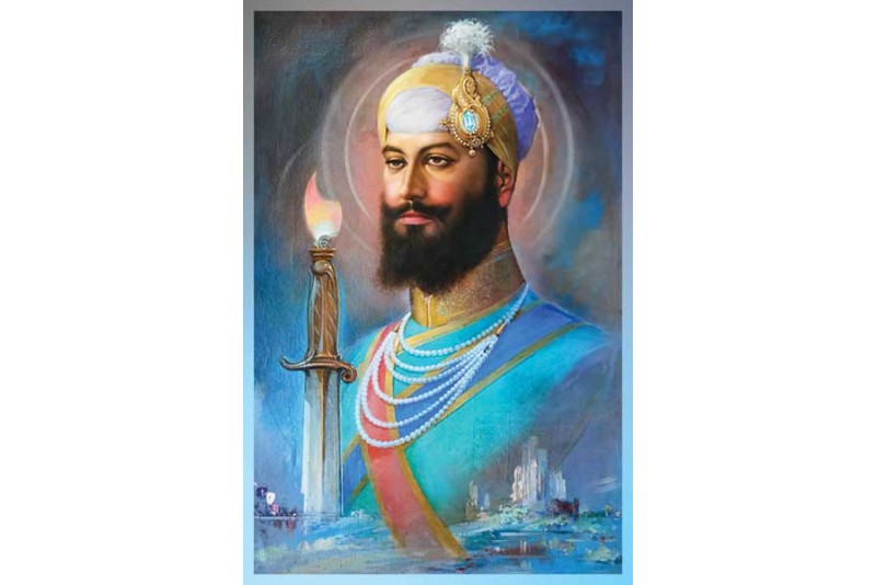 Guru Gobind Singh Ji Painting Canvas for living room big 027
