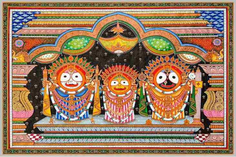 002 Jagannath Painting on canvas Indian Folk Art Painting S