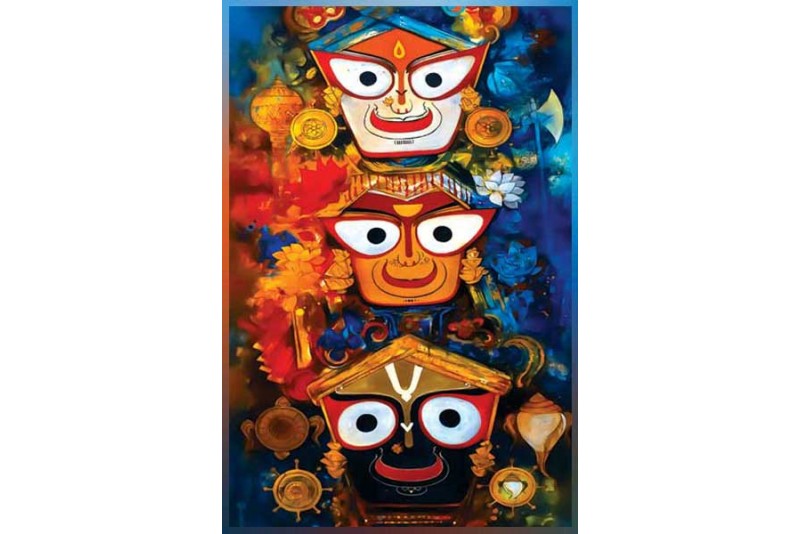 Beautiful Jagannath Paintings on Canvas For Living Room