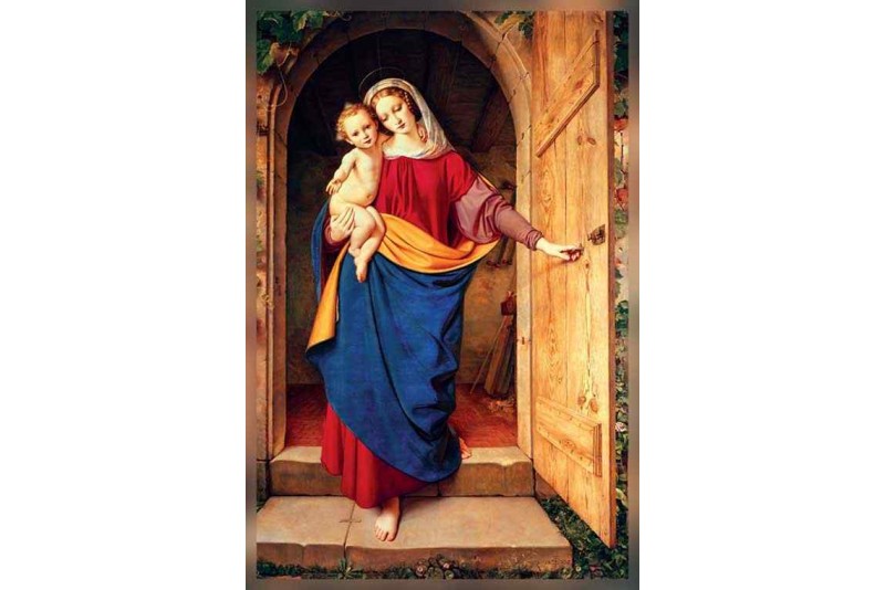 007 Mother Mary and baby Jesus painting on canvas