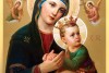 001 Mother Mary and baby Jesus painting on canvas L