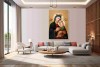 001 Mother Mary and baby Jesus painting on canvas