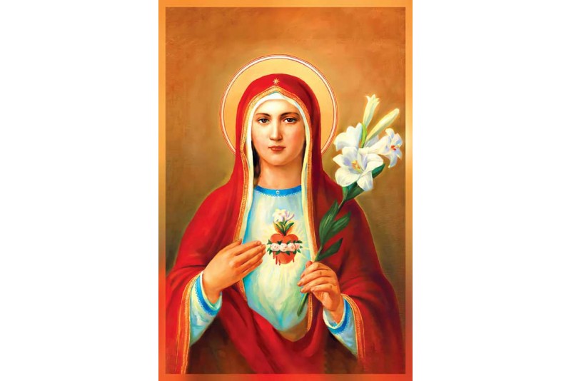 001 Virgin Mary Painting Sacred Heart Mary Portraits