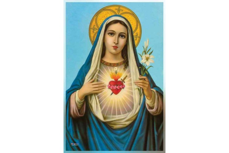 004 Virgin Mary Painting Sacred Heart Mary Portraits