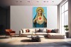 004 Virgin Mary Painting Sacred Heart Mary Portraits