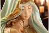 002 Virgin Mary with child Jesus painting on canvas