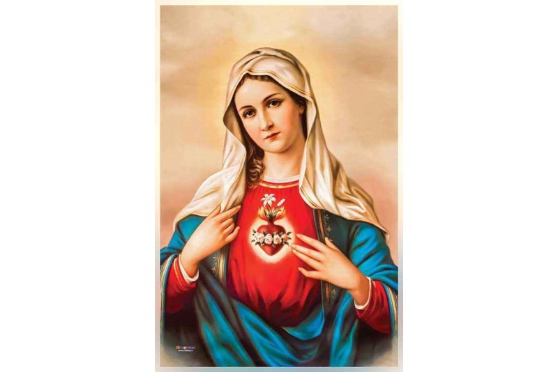 008 Mother Mary Painting Sacred Heart Virgin Mary Paintings