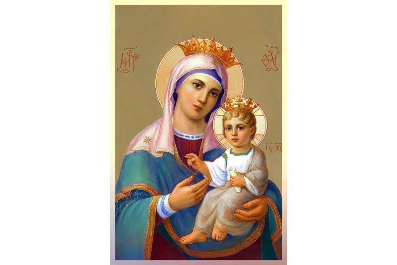 005 Virgin Mary with child Jesus painting on canvas