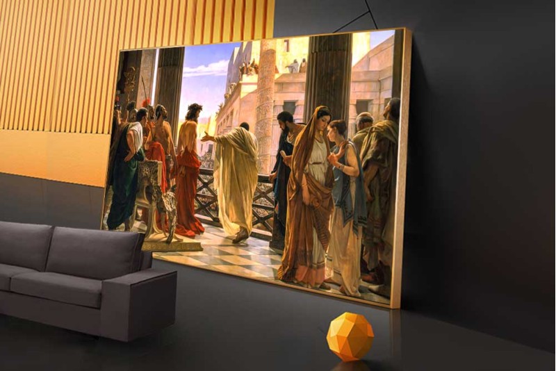 Ecce Homo is a painting by Antonio Ciseri Jesus painting On Canvas