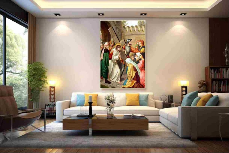 Way Of The Cross Passion Grief Jesus Painting Canvas