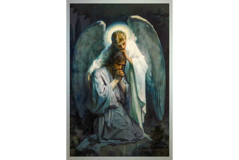 angel consoling jesus during the agony in the garden