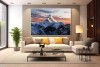 mount everest top view landscape wallpaper wall canvas