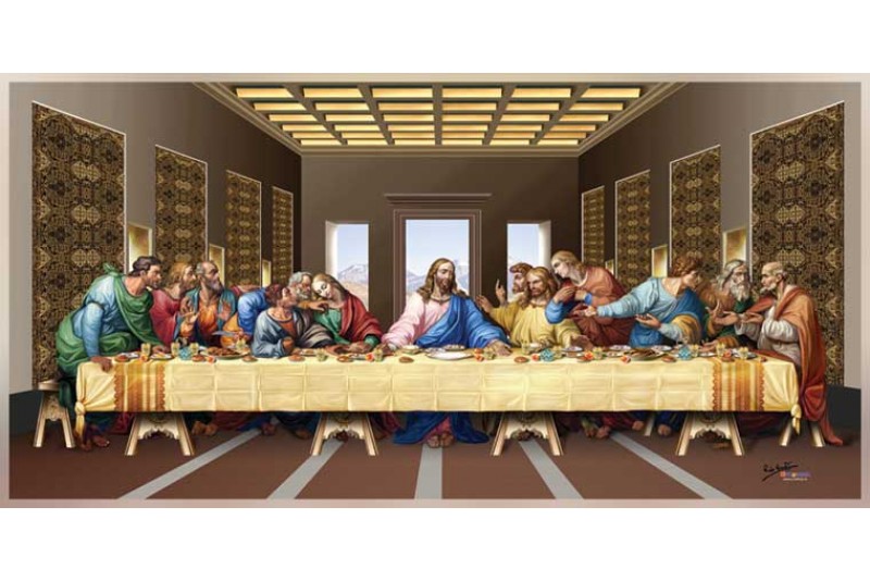 Best The Last Supper painting on canvas Original painting 04 L