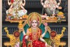 001 lakshmi ganesh images for diwali big size canvas painting 01L