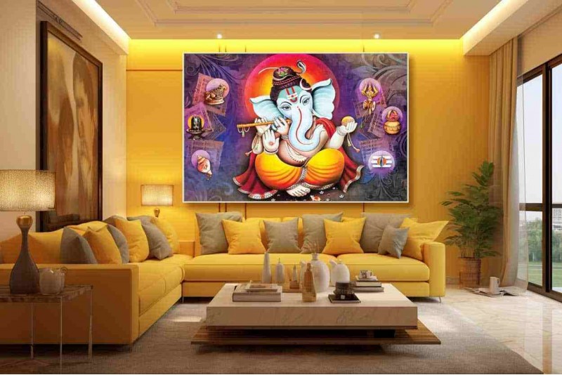 21 Best Lord ganesha painting on canvas for home vastu gp02L
