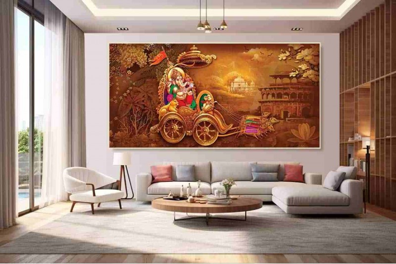 Modern ganesha painting ganesh painting images W005L