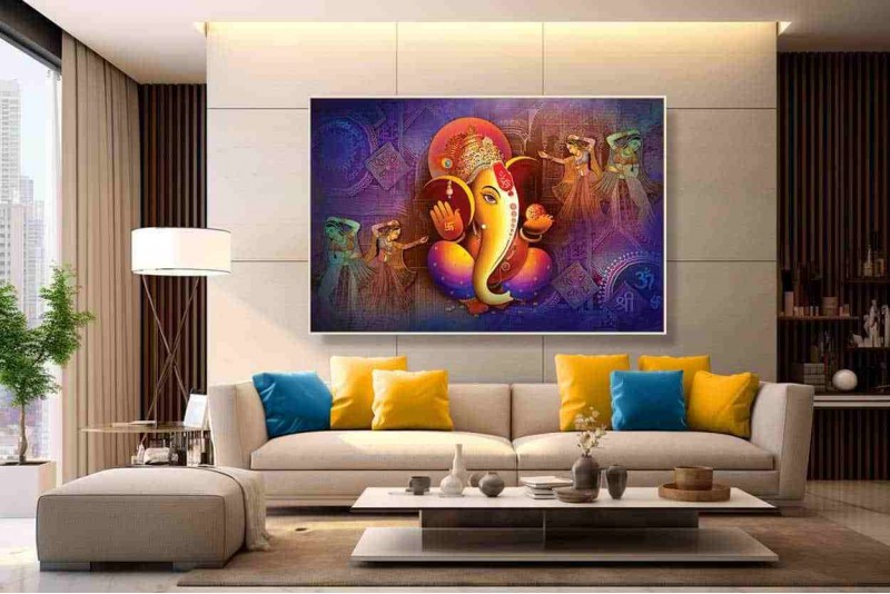 21 Best Lord ganesha painting on canvas for home vastu gp07